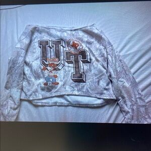 Gray UT Cropped Sweatshirt
